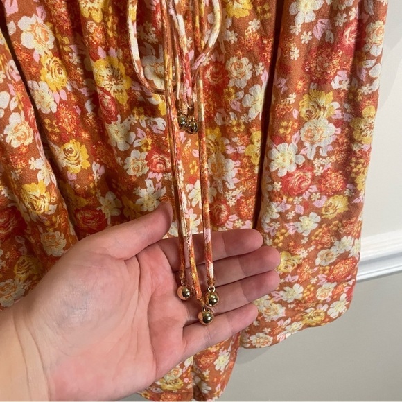 Free People Show Me Love Orange Romper size XS - Picture 10 of 12